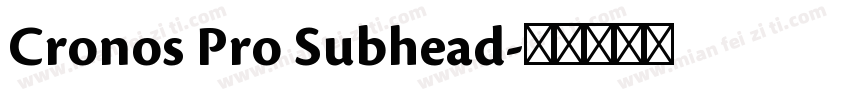 Cronos Pro Subhead字体转换